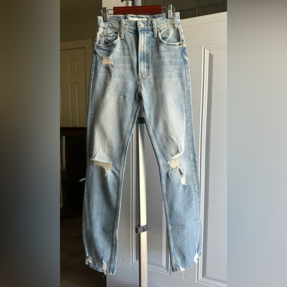 MOTHER High Waisted Rider Skimp jeans, Size 24, The Confession